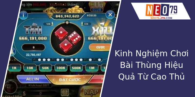 Kinh Nghiệm Chơi Bài Thùng Hiệu Quả Từ Cao Thủ Kinh Nghiệm Chơi Bài Thùng Hiệu Quả Từ Cao Thủ